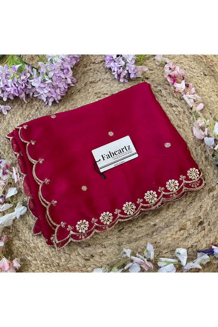 Beautiful Hand work and Beads work Rangoli Dupatta for women | Only Dupatta Dharani Dup