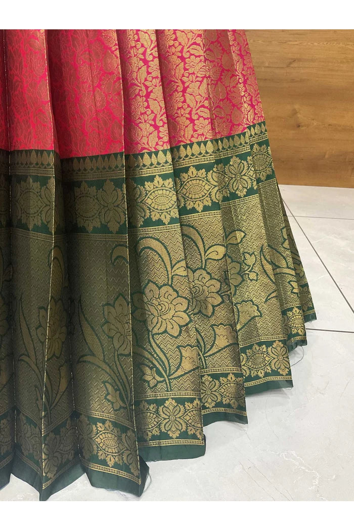 దక్షిణ భారత పండుగ సాంప్రదాయ హాఫ్ చీర (ఛవి) 