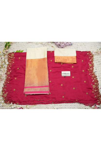 దక్షిణ భారత పండుగ సాంప్రదాయ హాఫ్ చీర (జరా) 