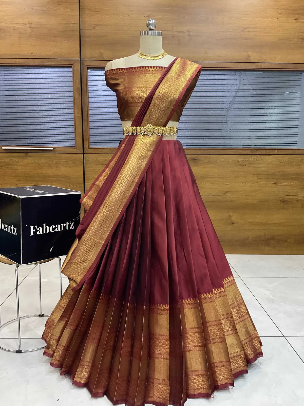 South Indian Festival Traditional Half Saree (NarayanPet)