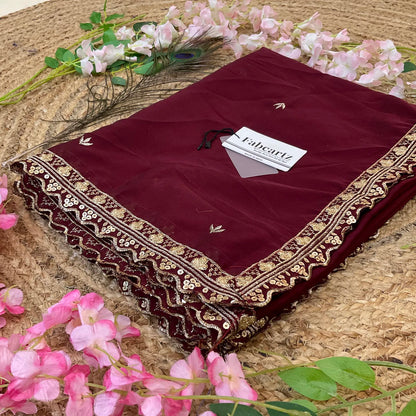 OyeDup Beautiful Embroidery work Rangoli Dupatta for women | Only Dupatta
