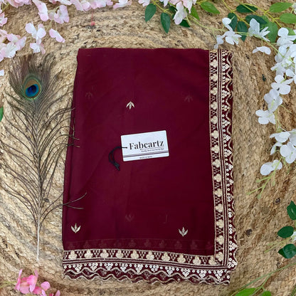 OyeDup Beautiful Embroidery work Rangoli Dupatta for women | Only Dupatta