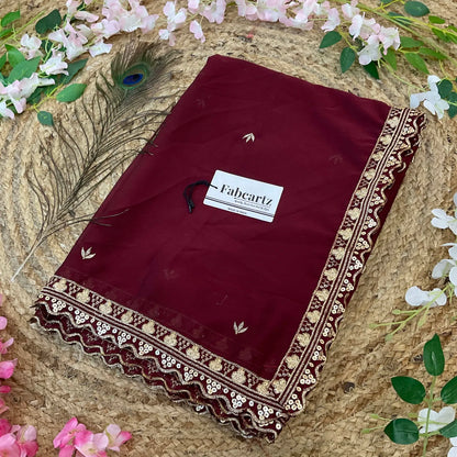 OyeDup Beautiful Embroidery work Rangoli Dupatta for women | Only Dupatta
