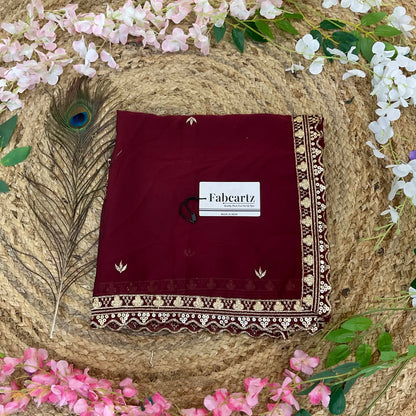 OyeDup Beautiful Embroidery work Rangoli Dupatta for women | Only Dupatta