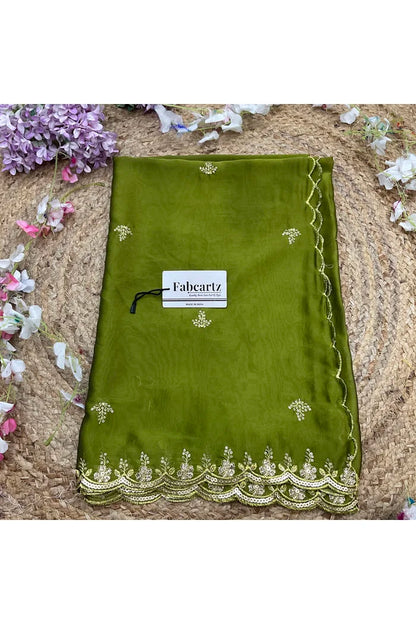 Beautiful Embroidery Work Rangoli Dupatta for women | Only Dupatta Veona Dup GT