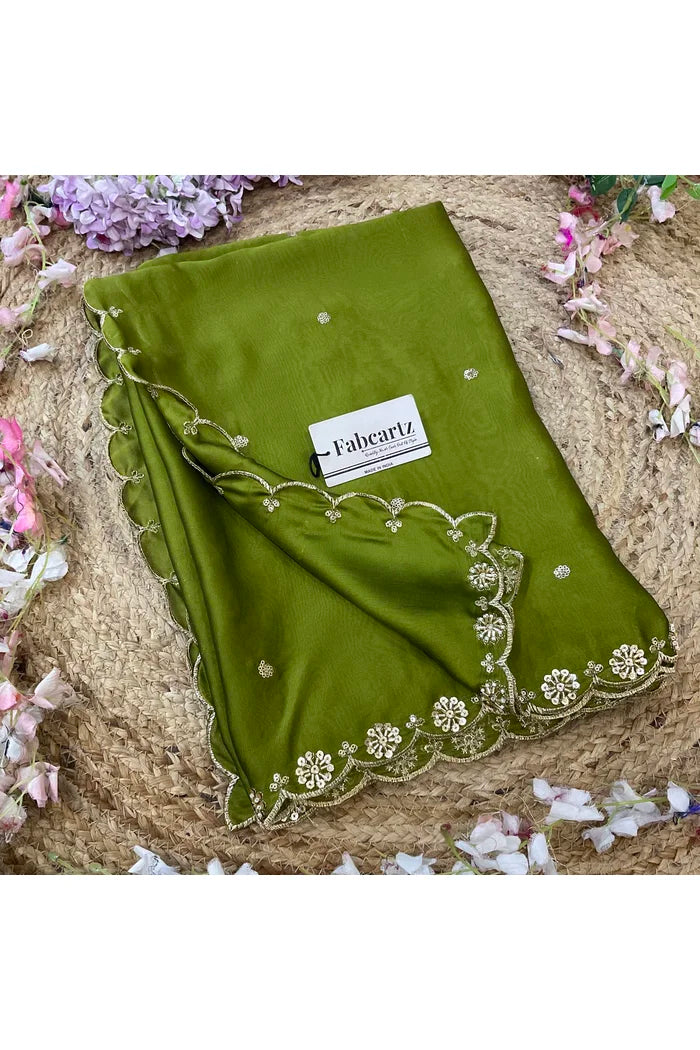Beautiful Hand work and Beads work Rangoli Dupatta for women | Only Dupatta Dharani Dup