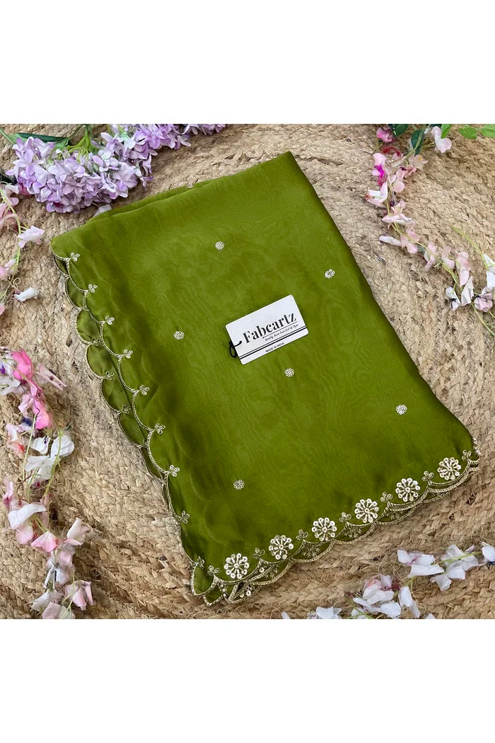 Beautiful Hand work and Beads work Rangoli Dupatta for women | Only Dupatta Dharani Dup