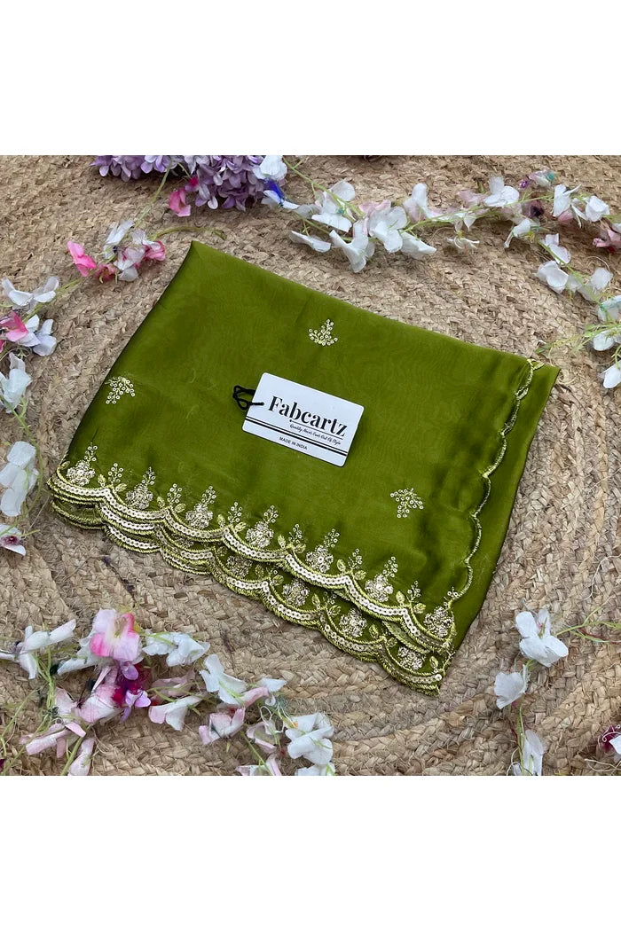 Beautiful Embroidery Work Rangoli Dupatta for women | Only Dupatta Veona Dup GT