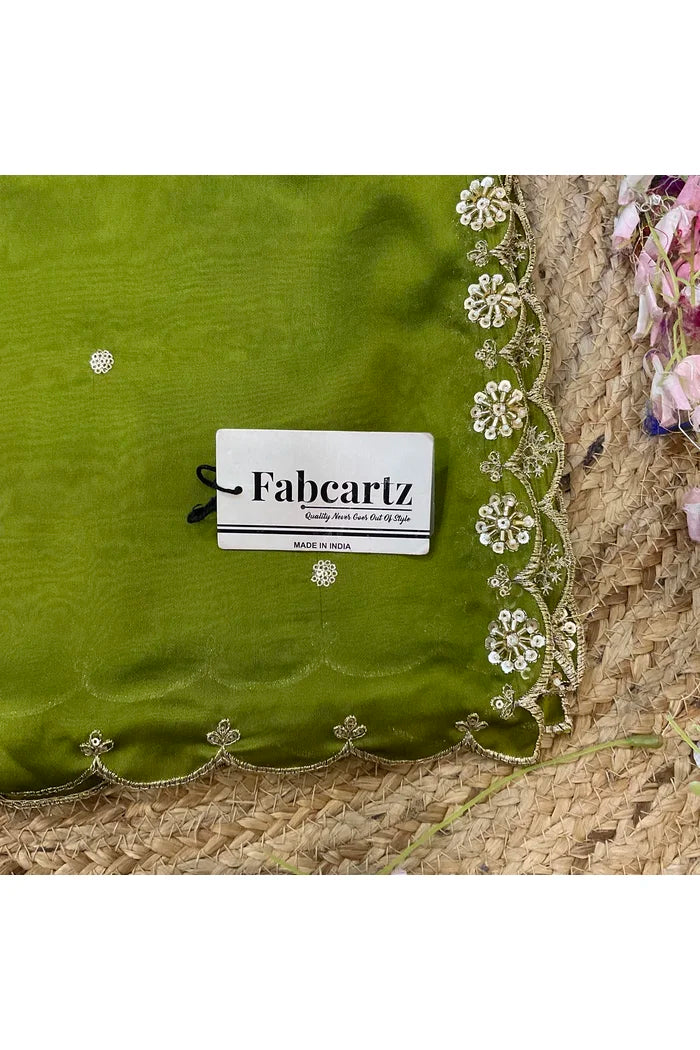 Beautiful Hand work and Beads work Rangoli Dupatta for women | Only Dupatta Dharani Dup