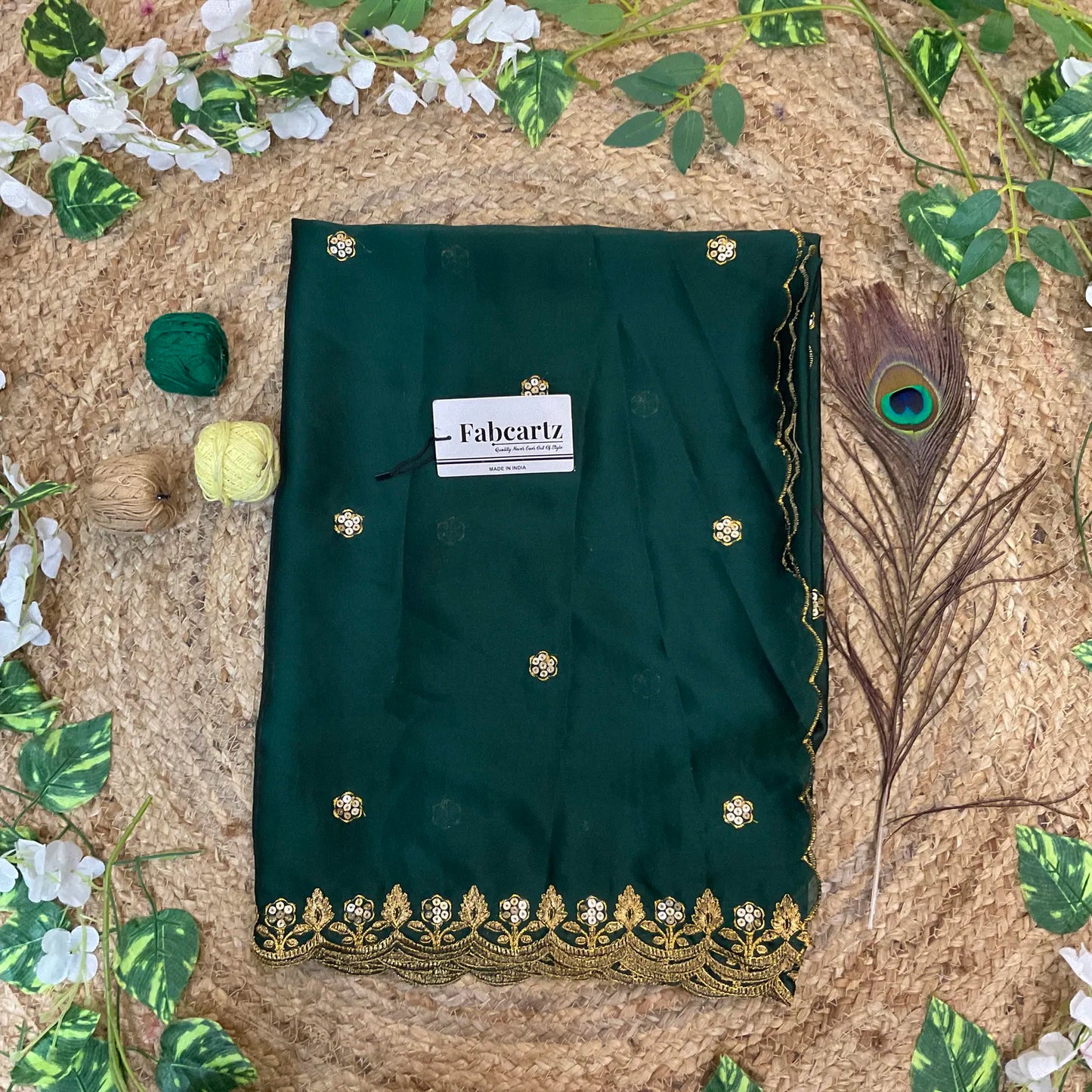 PihuSudhaDup Beautiful Embroidery work Rangoli Dupatta for women | Only Dupatta