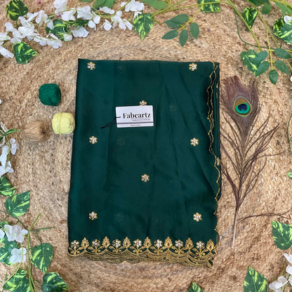 PihuSudhaDup Beautiful Embroidery work Rangoli Dupatta for women | Only Dupatta