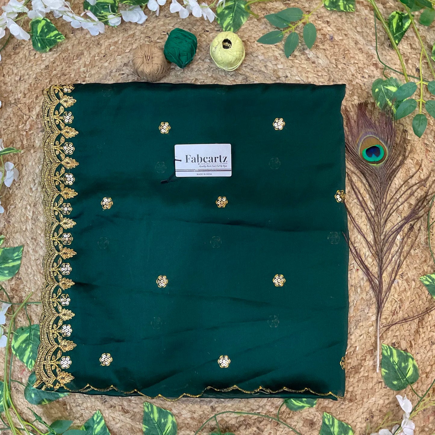 PihuSudhaDup Beautiful Embroidery work Rangoli Dupatta for women | Only Dupatta