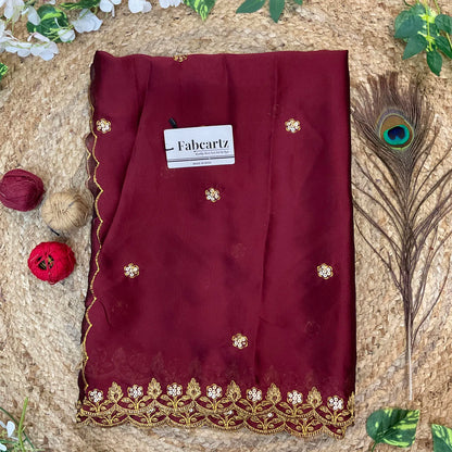 PihuSudhaDup Beautiful Embroidery work Rangoli Dupatta for women | Only Dupatta
