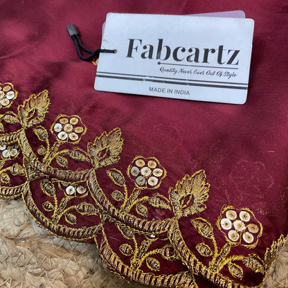 PihuSudhaDup Beautiful Embroidery work Rangoli Dupatta for women | Only Dupatta