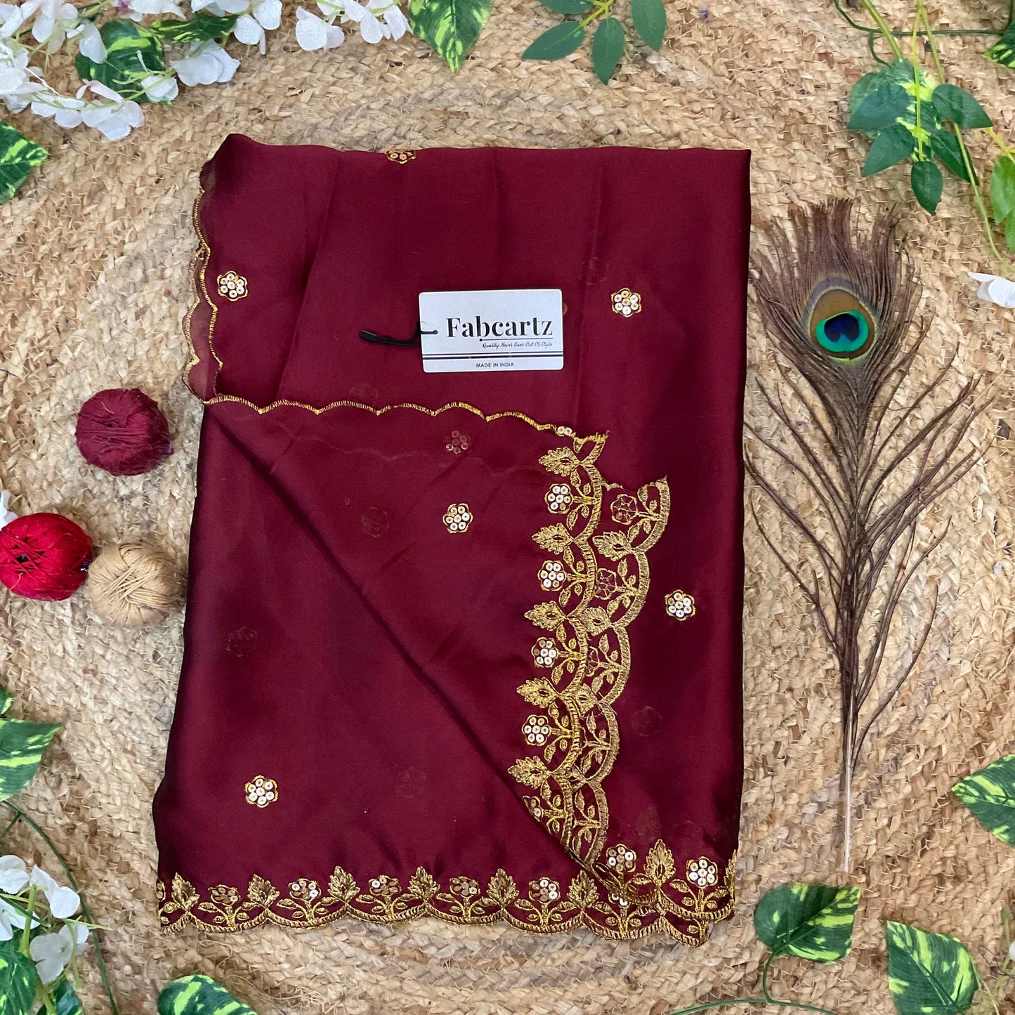 PihuSudhaDup Beautiful Embroidery work Rangoli Dupatta for women | Only Dupatta