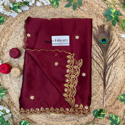 PihuSudhaDup Beautiful Embroidery work Rangoli Dupatta for women | Only Dupatta