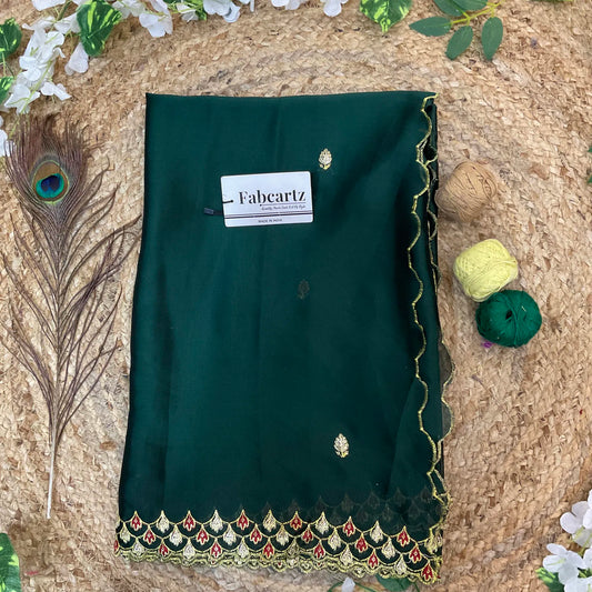 PranaviDup Beautiful Embroidery work Rangoli Dupatta for women | Only Dupatta