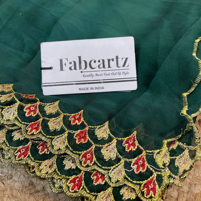 PranaviDup Beautiful Embroidery work Rangoli Dupatta for women | Only Dupatta