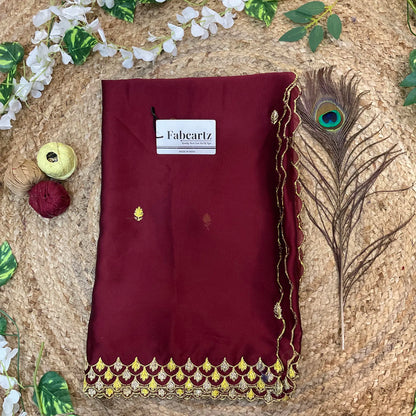 PranaviDup Beautiful Embroidery work Rangoli Dupatta for women | Only Dupatta