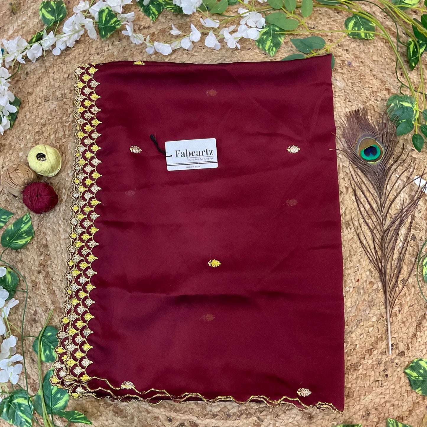 PranaviDup Beautiful Embroidery work Rangoli Dupatta for women | Only Dupatta