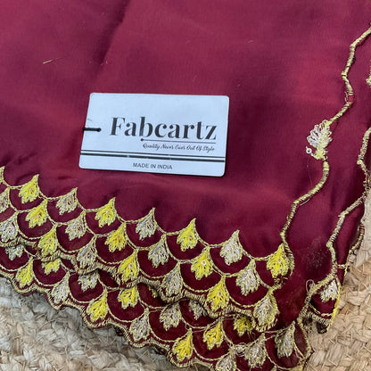 PranaviDup Beautiful Embroidery work Rangoli Dupatta for women | Only Dupatta