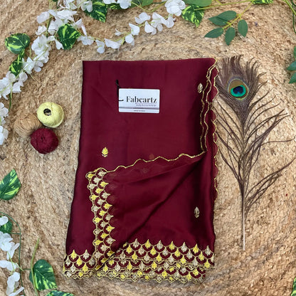PranaviDup Beautiful Embroidery work Rangoli Dupatta for women | Only Dupatta