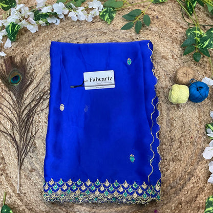 PranaviDup Beautiful Embroidery work Rangoli Dupatta for women | Only Dupatta