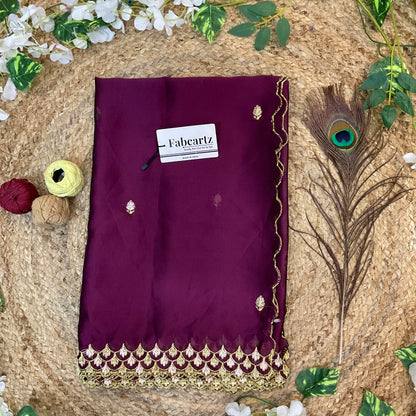 PranaviDup Beautiful Embroidery work Rangoli Dupatta for women | Only Dupatta
