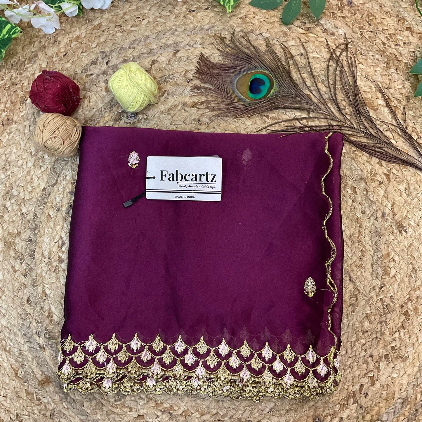 PranaviDup Beautiful Embroidery work Rangoli Dupatta for women | Only Dupatta