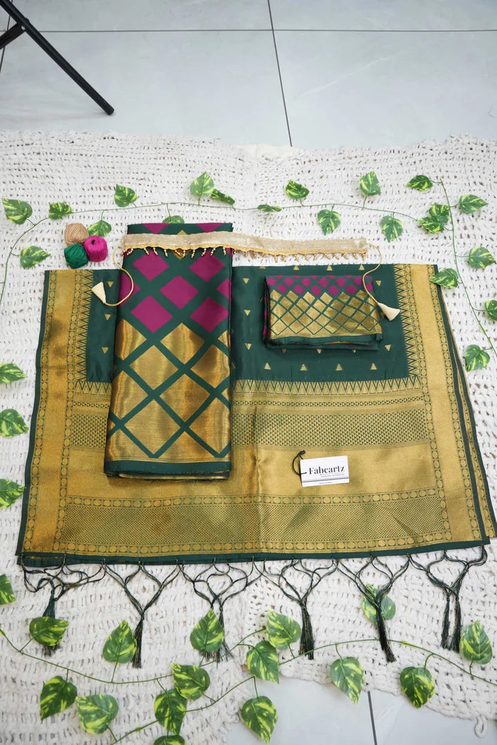 Multiverse Pattu South Indian Festival Traditional Half Saree