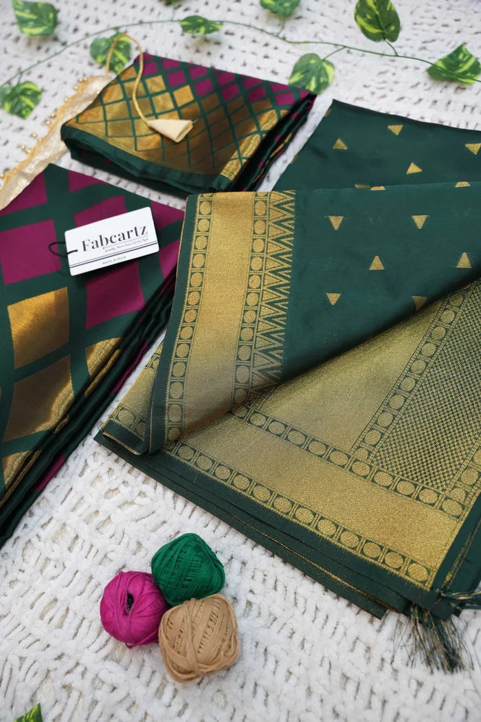 Multiverse Pattu South Indian Festival Traditional Half Saree