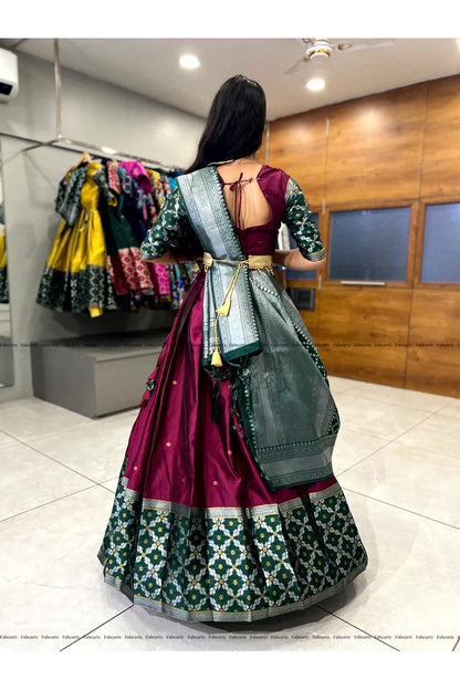 JanjalPAttu South Indian Festival Traditional Half Saree