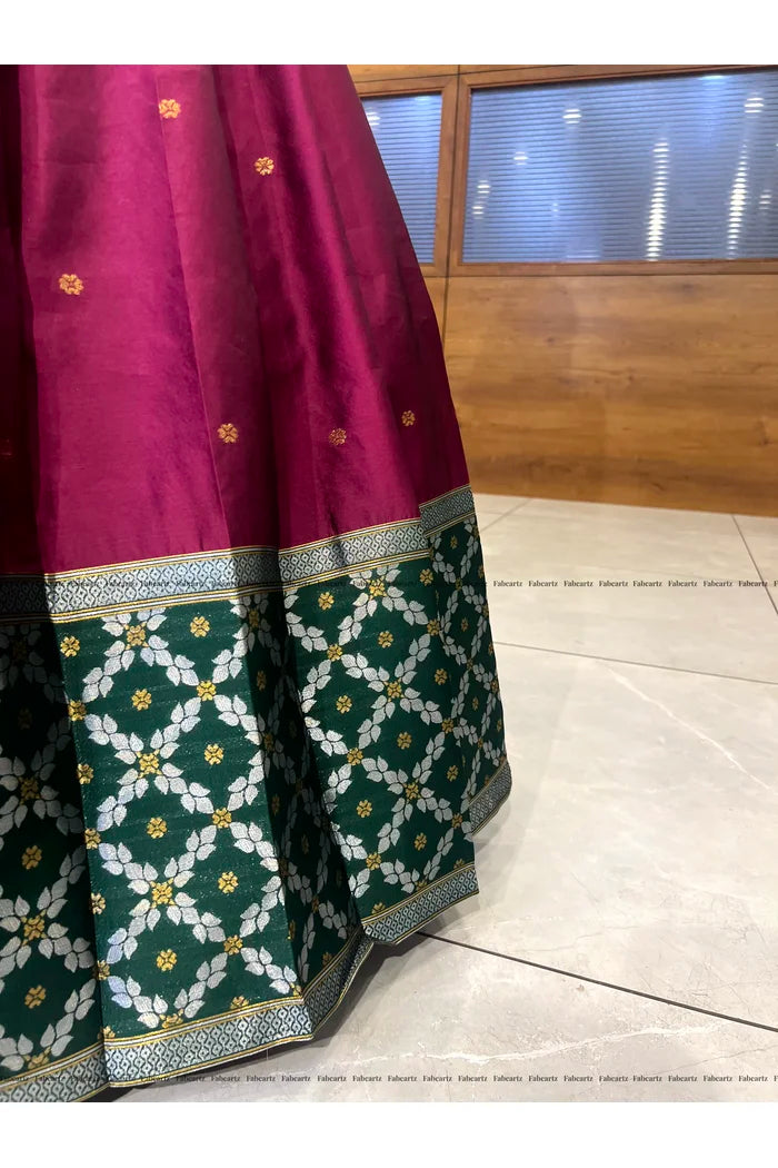 JanjalPAttu South Indian Festival Traditional Half Saree