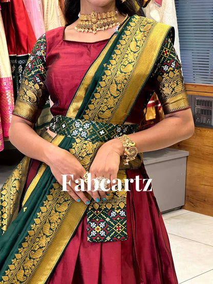 South Indian Festival Traditional Half Saree