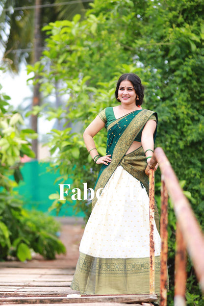 South Indian Festival Traditional Half Saree (Aarjoo)