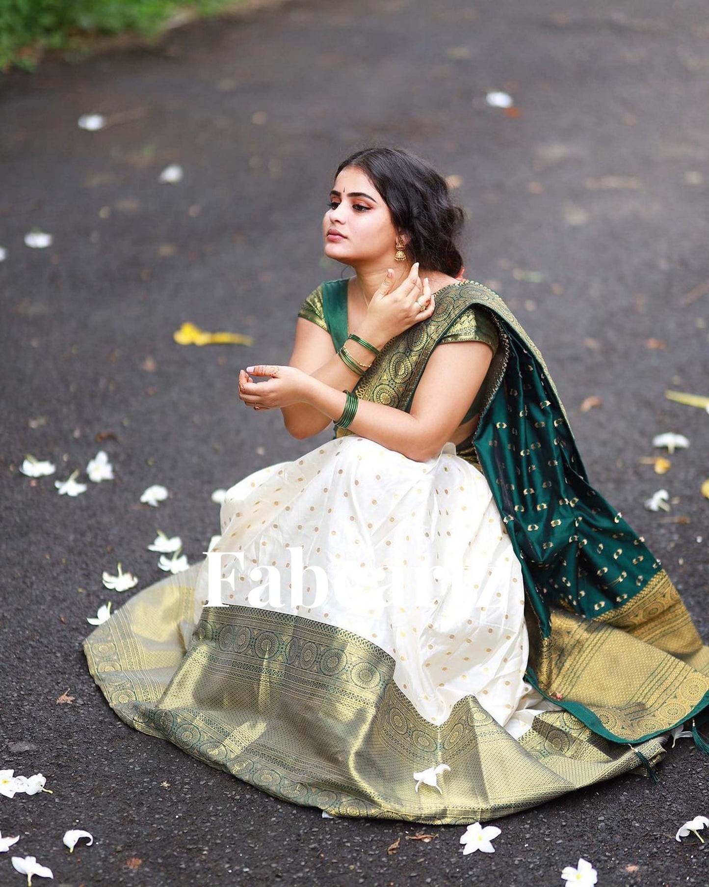 South Indian Festival Traditional Half Saree (Aarjoo)