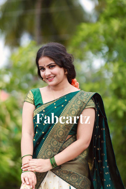 South Indian Festival Traditional Half Saree (Aarjoo)