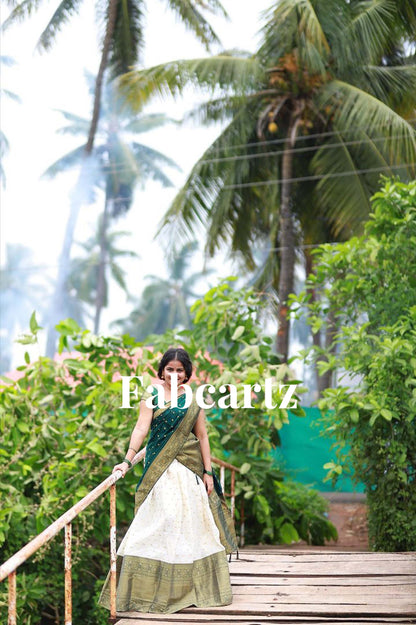 South Indian Festival Traditional Half Saree (Aarjoo)