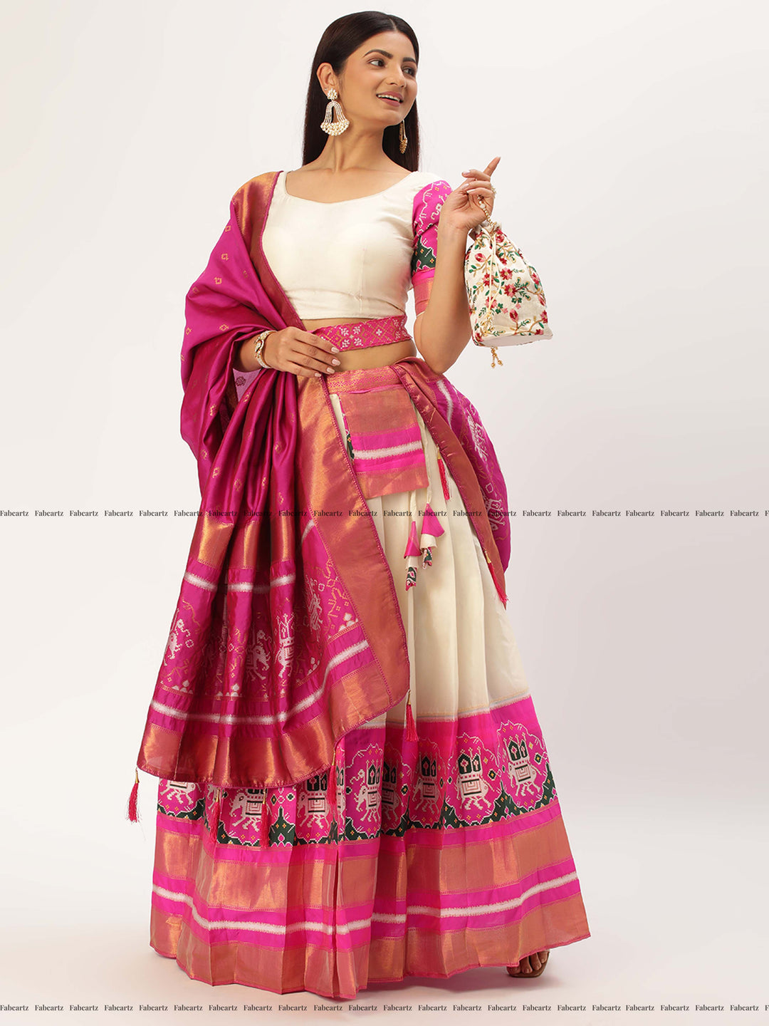 South Indian Festival Traditional Half Saree –