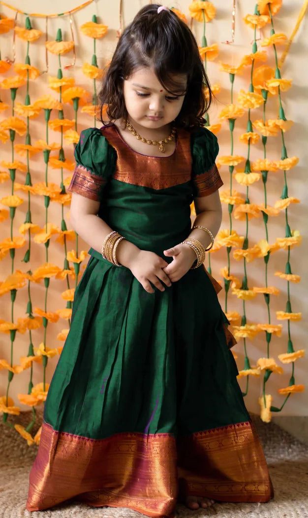 South Indian Festival Traditional Half Saree (NikkiKids)