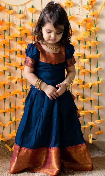 South Indian Festival Traditional Half Saree (NikkiKids)