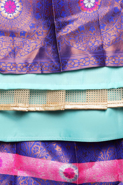 South Indian Festival Traditional Half Saree(Vishnu)