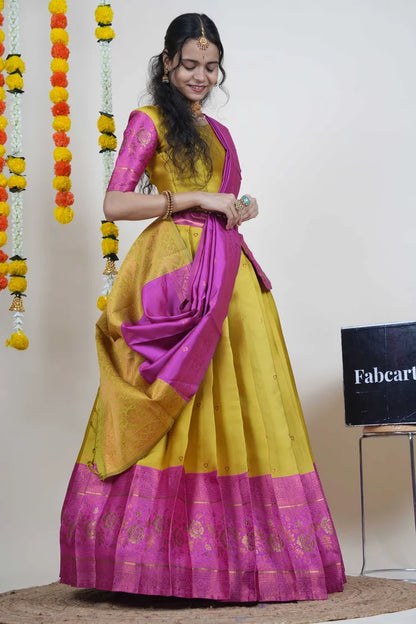 South Indian Festival Traditional Half Saree (DilwalePattu)