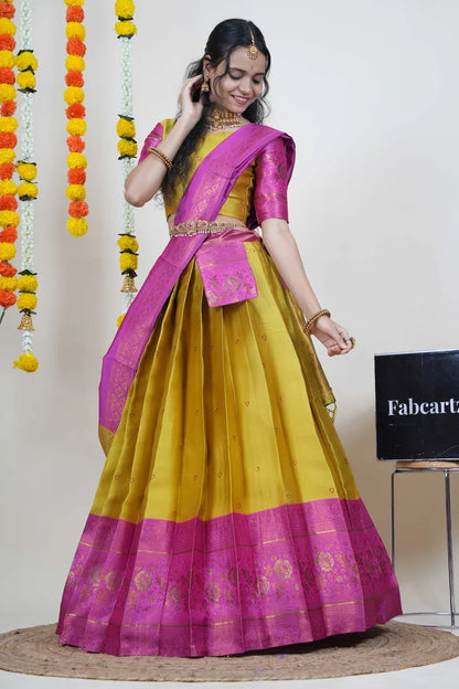 South Indian Festival Traditional Half Saree (DilwalePattu)