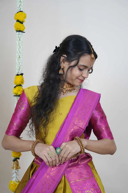 South Indian Festival Traditional Half Saree (DilwalePattu)