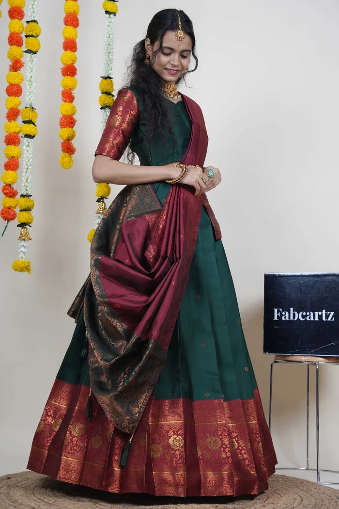 South Indian Festival Traditional Half Saree (DilwalePattu)