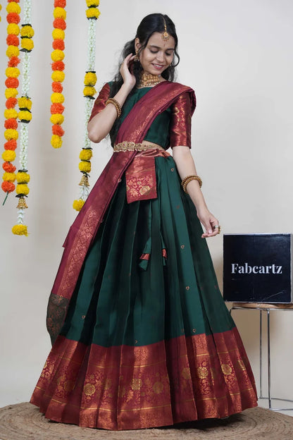South Indian Festival Traditional Half Saree (DilwalePattu)