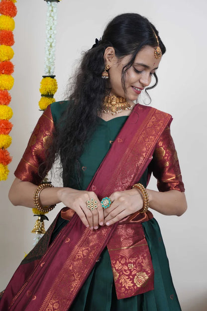 South Indian Festival Traditional Half Saree (DilwalePattu)