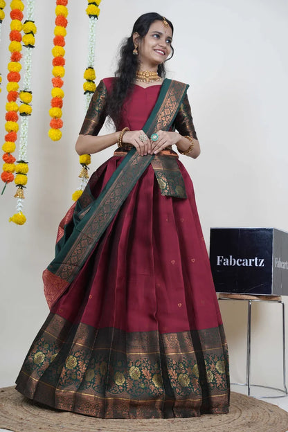 South Indian Festival Traditional Half Saree (DilwalePattu)