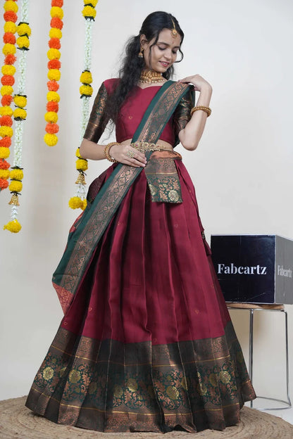 South Indian Festival Traditional Half Saree (DilwalePattu)